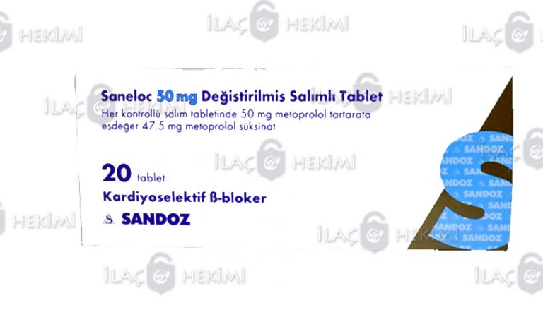 SANELOC 50 MG 20 Değiştirilmiş Salınımlı Tablet